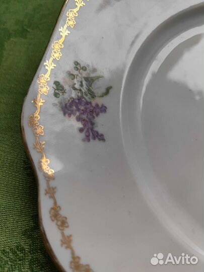 Тарелка с ландышами и сиренью Ранние Советы