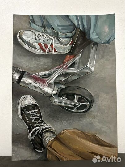 Картина гуашью, А3, 42х30, lindworm