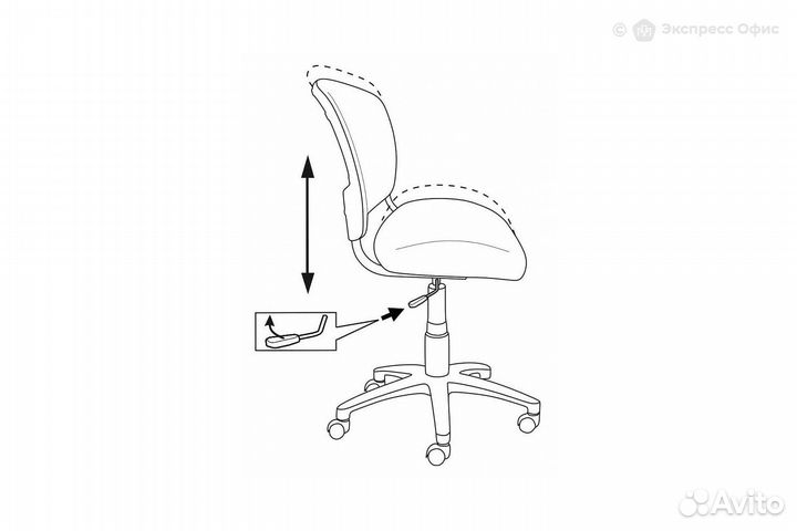 Кресло компьютерное детское CH-W296NX/NEO-grey
