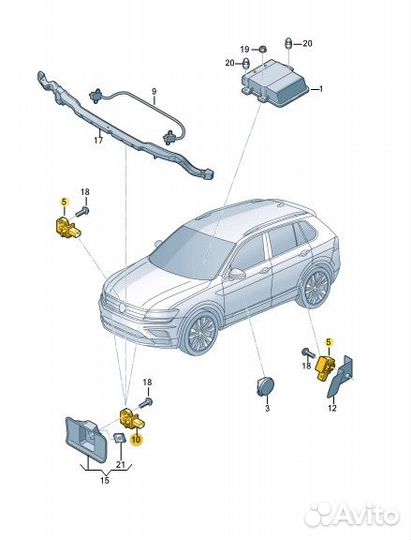 Датчик AIR BAG Volkswagen Tiguan 2 dbgc 2020