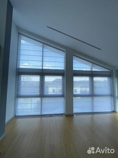 Шторы с узором на косые окна