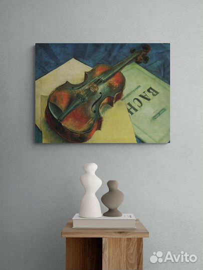 Арт картина с красивой скрипкой 70х50 см