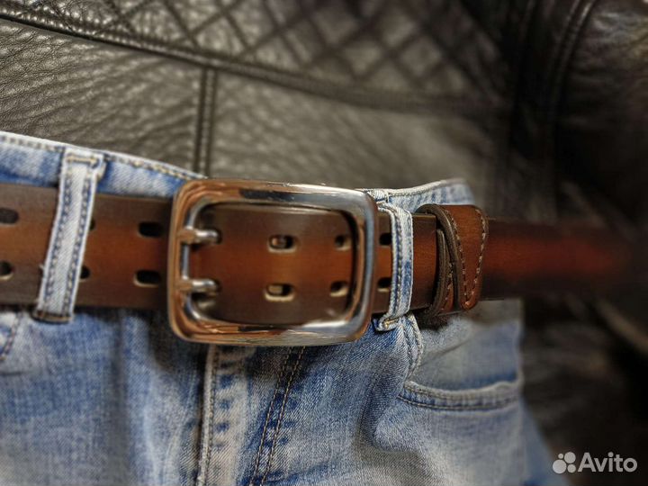 Ремни из натуральной кожи ручной работы