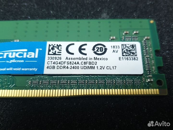 Оперативная память ddr4 4gb Crucial