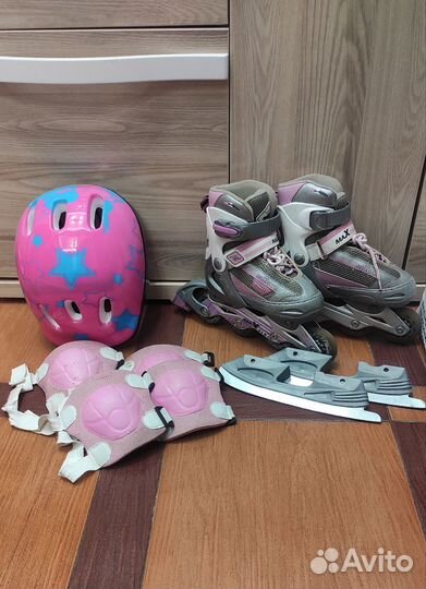 Роликовые коньки детские раздвижные