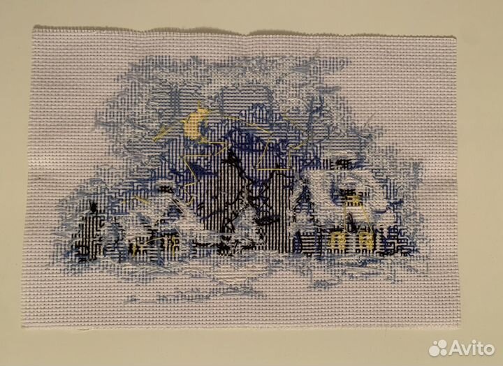 Картина вышитая крестом ручная работа