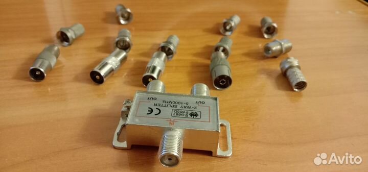 Антенный разветвитель и F-разъёмы