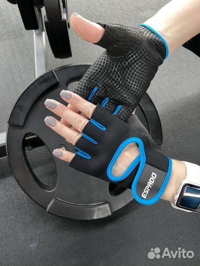 Перчатки для фитнеса Espado, ESD001, черно-синий