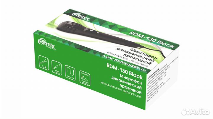 Микрофон динамический проводной Ritmix RDM-130