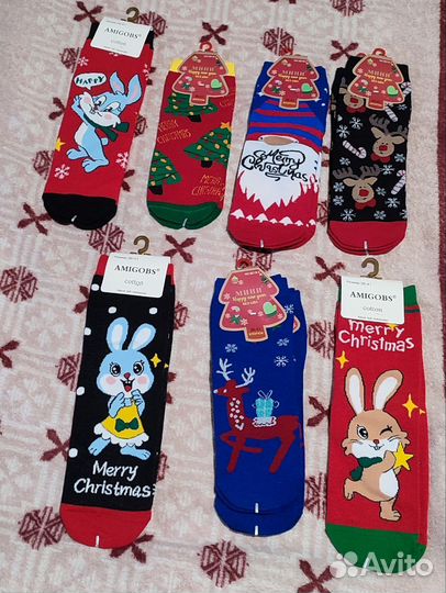 Женские новогодние носки