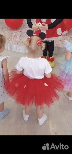 Костюм мини маус с майкой 3 года, ободок ушки мини
