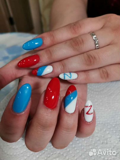 Маникюр + гель-лак. Наращивание ногтей