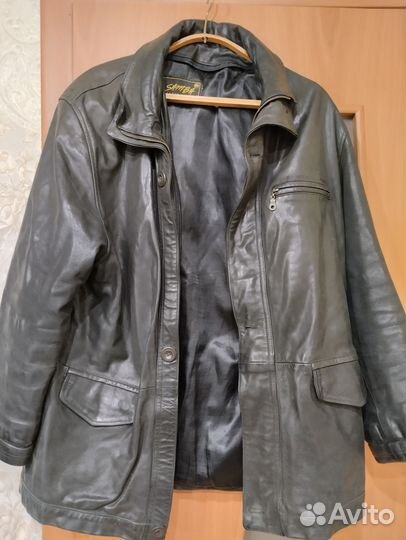 Кожаная куртка мужская 52 54 бу. Торг