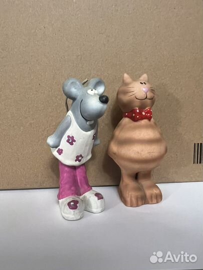 Кошки и Мышка керамические фигурки