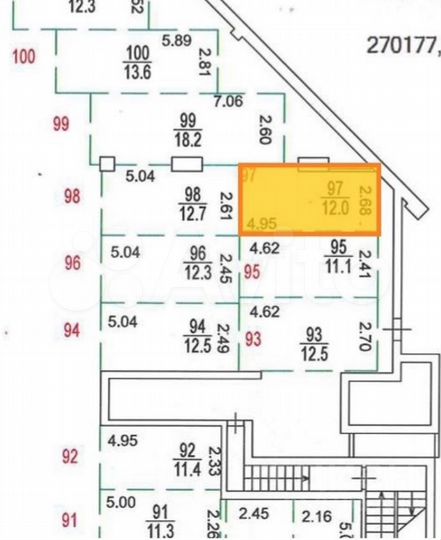 Машиноместо, 12 м²