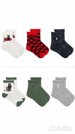 Polo Ralph Lauren носки с Медведем 3шт.Оригинал