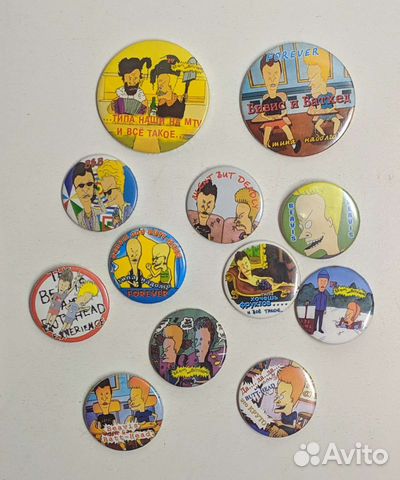 Значки Бивис и Баттхед, из 90х