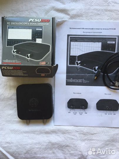 Двухканальный USB осциллограф pcsu 200