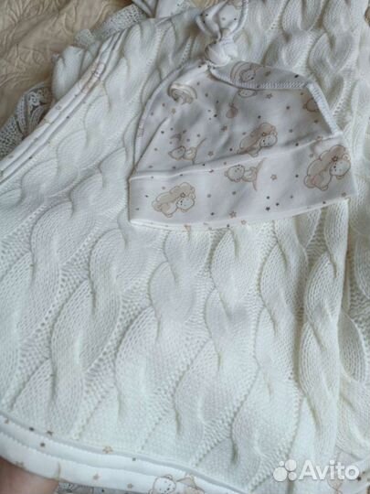 Одеяло вязанное на выписку Новое