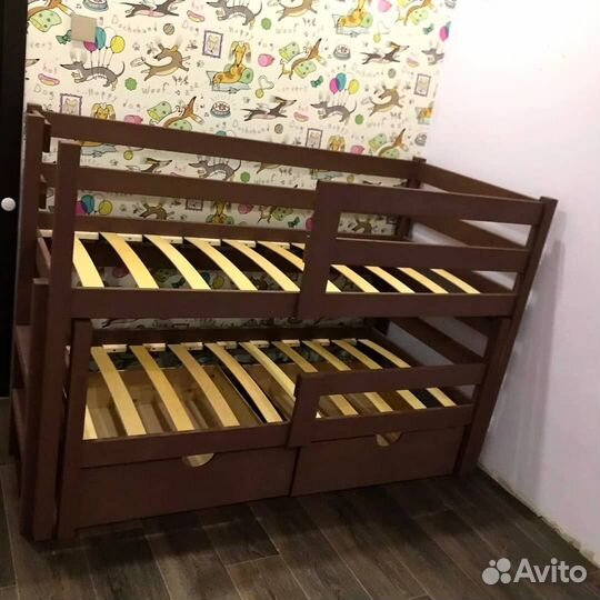 Выдвижная детская кровать