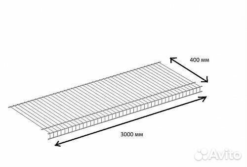 Сетчатая полка 400*2190