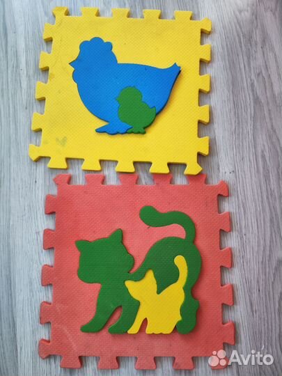 Детский коврик пазлы пакетом