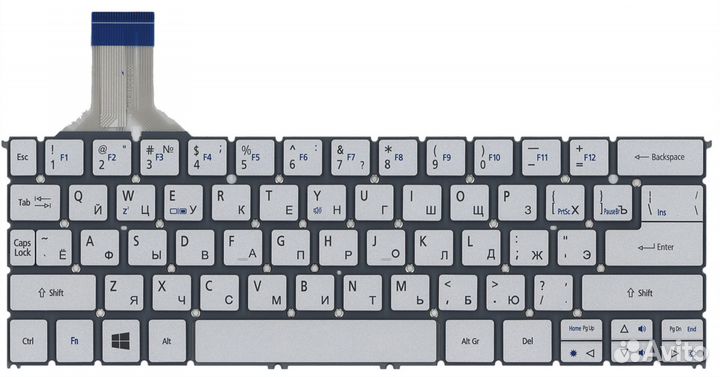 Клавиатура Acer Aspire S7-391 серебристая