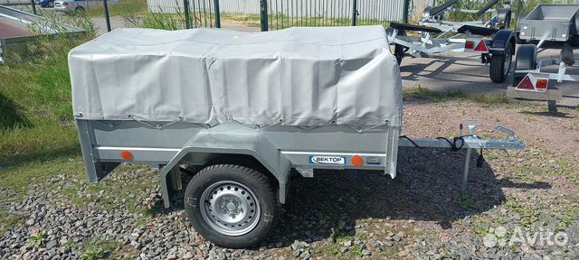 Прицеп для дачи 1.85х1.1м со съемным дышлом и тент