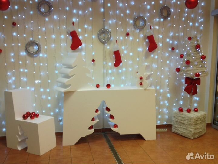 Снежинки, новогодний декор