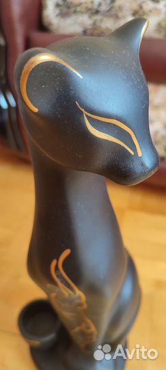 Статуэтка подсвечник, чёрная пантера