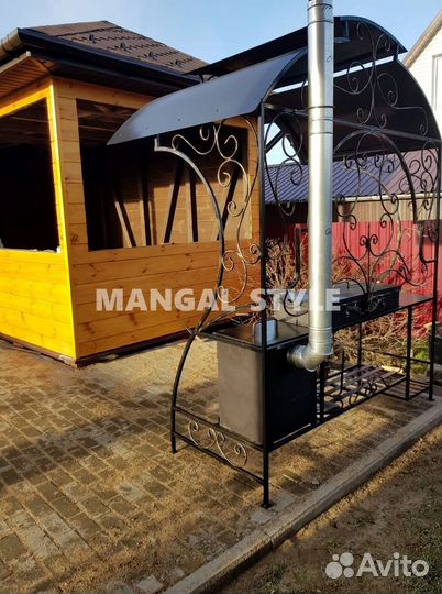 Мангал с крышей