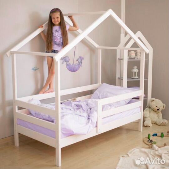 Кроватка MY place берёза с бортикомТеремок детская