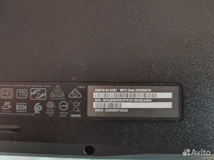 Ноутбук Acer Nitro 5 gtx 1650