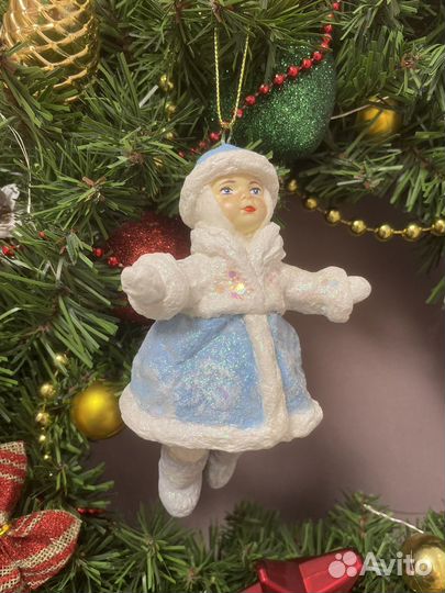 Ватные елочные игрушки