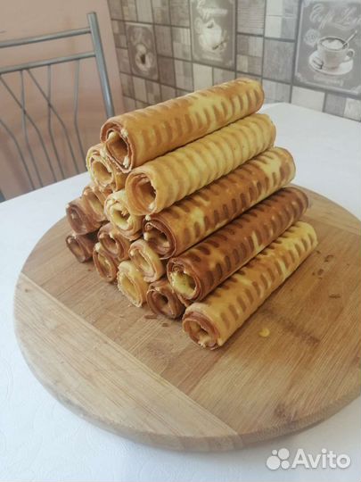 Вафельные трубочки с начинкой
