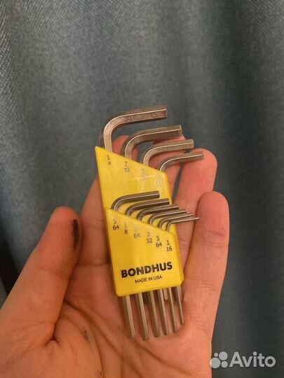 Набор ключей шестигранники Bondhus