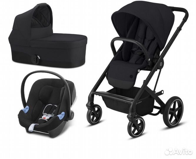 Коляска balios s lux 3в1 deep black