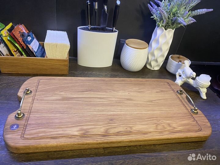 Поднос - разделочная доска из дуба 580*280*26 мм