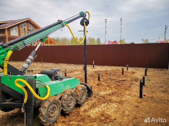 Установка винтовых свай под ключ