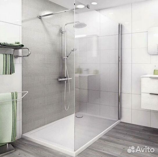 Душевые перегородки на заказ установка