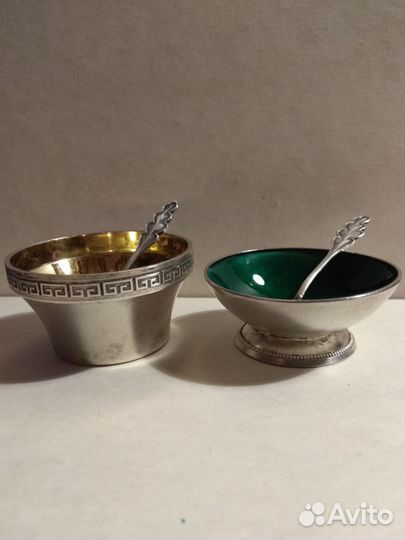 Солонки серебряные. СССР