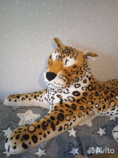 Медведь и леопард, большая мягкая игрушка