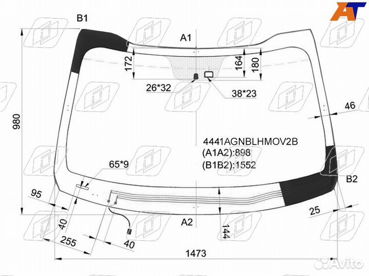 Лобовое стекло на Kia Optima 10-15г
