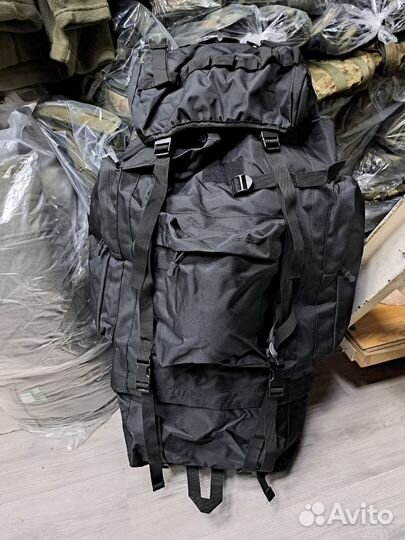 Рюкзак тактический каркасный 120 литров Черный