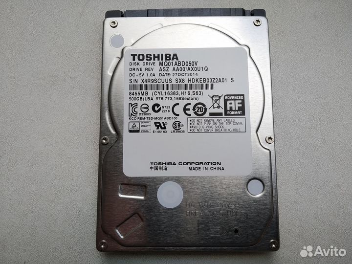 Hdd 500gb для ноутбука Toshiba