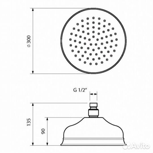Верхний душ Migliore Roma 29828 бронза