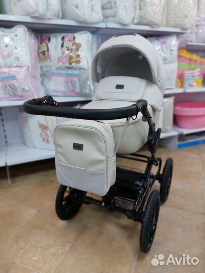 Коляска 2в1 Indigo Porto Classic d14 (бежевая)