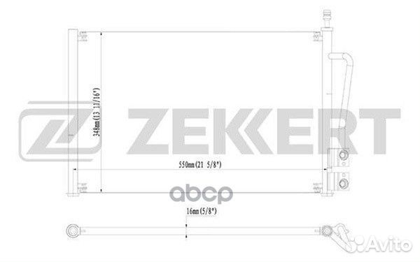 Радиатор конд. Ford Fiesta V 01- Fusion 02- M