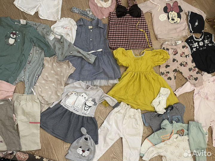 Детская одежда пакетом с 68 до 2 л. Zara, H&M
