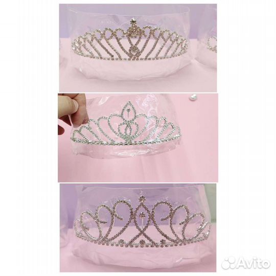 Диадемы, короны на заколке, разные, новые